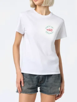 Baumwoll-T-Shirt mit „Forte dei Drammi“-Stickerei | INSULTI LUMINOSI SONDEREDITION