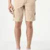 Beige Cargo-Bermuda mit Taschen