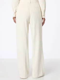 Beige Cordhose für Damen Rebella