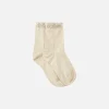 Beige Lurexsocken für Damen