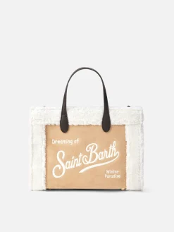 Beige Vivian Handtasche mit Sherpa-Details