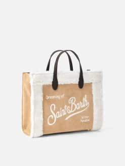 Beige Vivian Handtasche mit Sherpa-Details
