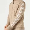 Beige wattierte Herrenjacke