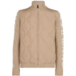 Beige wattierte Herrenjacke