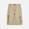 Beigefarbene Cargo-Shorts für Jungen aus Baumwolle