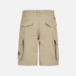 Beigefarbene Cargo-Shorts für Jungen aus Baumwolle