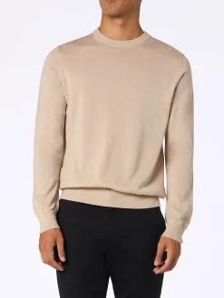Beigefarbener Pullover aus Merinowolle von Man Regent