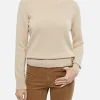 Beigefarbener Pullover Sorbonne aus Kaschmirmischung für Damen