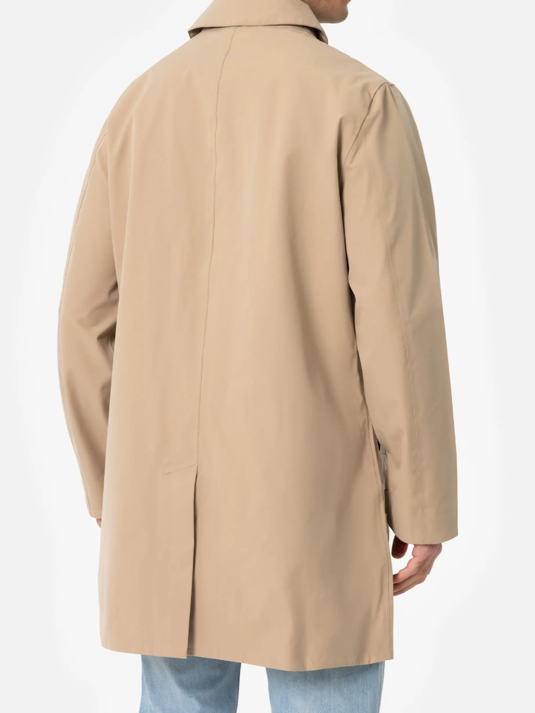 Beiger Trenchcoat Elbert aus Stretchgewebe mit Paspel