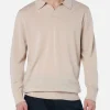 Beiges Poloshirt Covent aus Merinowolle für Herren