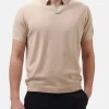 Beiges Poloshirt Owen aus Merinowolle für Herren