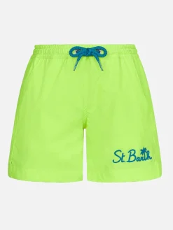 Bequeme Badeshorts für Jungen in Neongelb