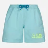 Bequeme hellblaue Badeshorts für Jungen