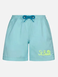 Bequeme hellblaue Badeshorts für Jungen