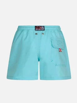 Bequeme hellblaue Badeshorts für Jungen