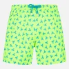 Bequeme Herren-Badeshorts aus leichtem Stoff mit Hummer-Print