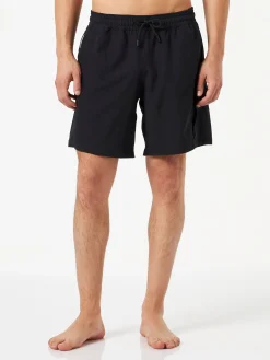Bequeme und elastische Herren-Badeshorts in Schwarz