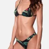 Bikini mit tropischem Print und Triangel-Oberteil
