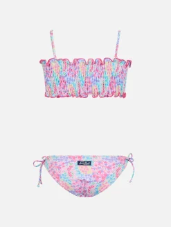 Bikini Tilly mit gesmokten Spitzenstickereien und Blumenprint für Mädchen