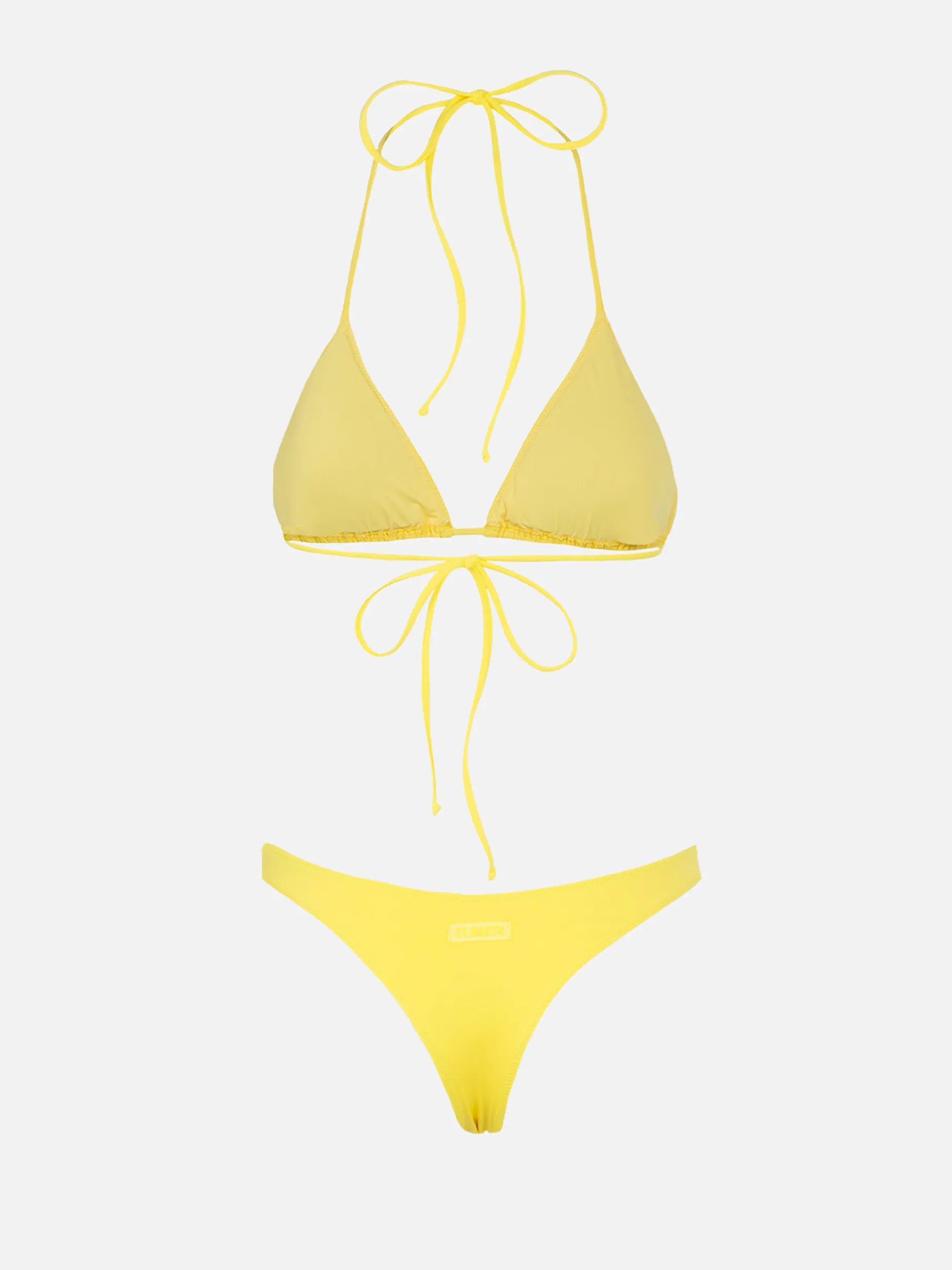 Blassgelber Triangel-Bikini für Damen von Leah Naomi