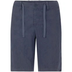 Blaue bestickte Bermudashorts
