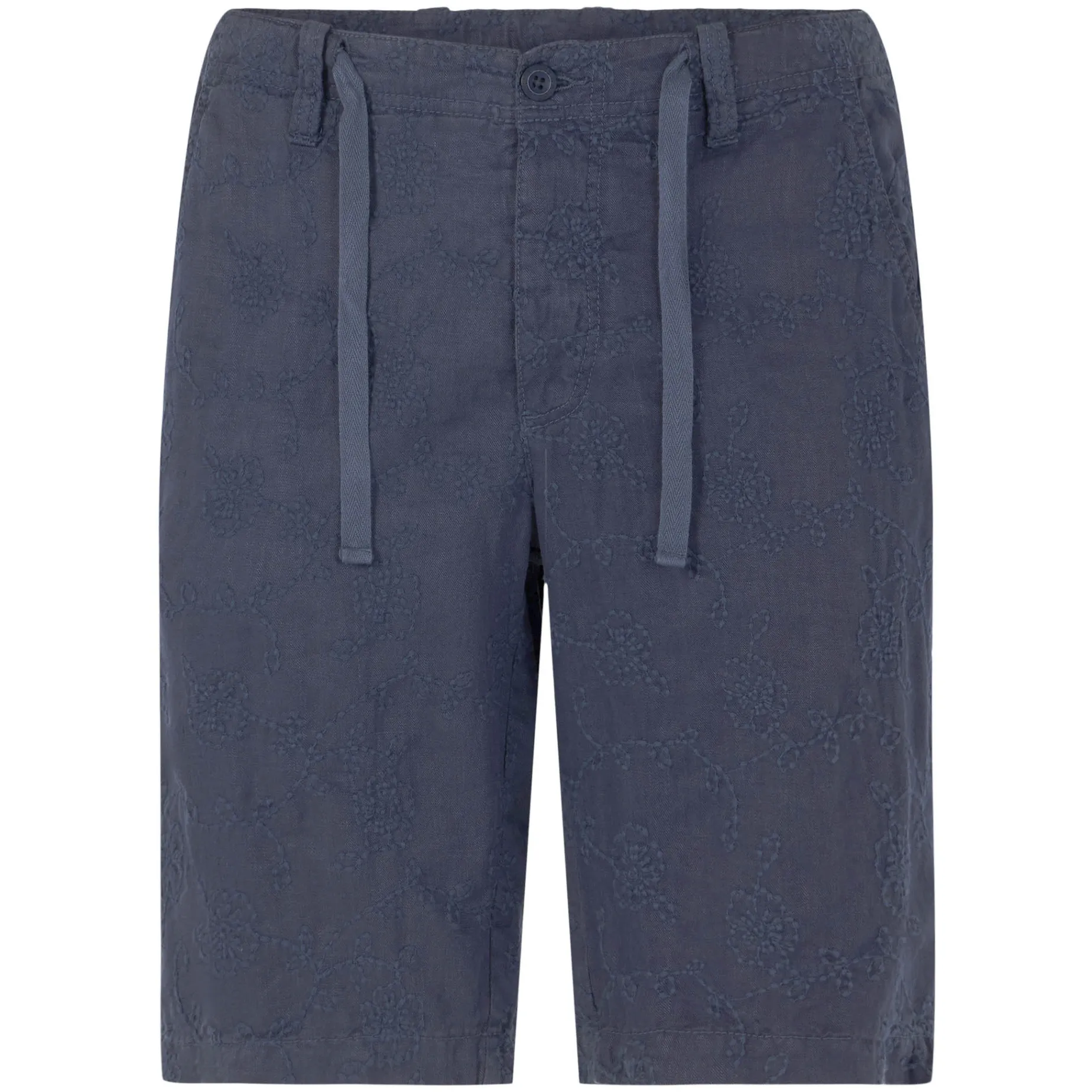Blaue bestickte Bermudashorts