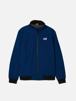 Blaue Bomberjacke für Jungen mit Fellfutter