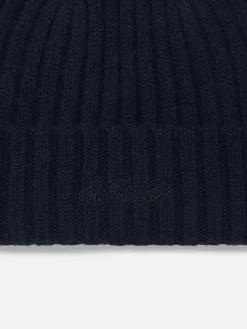 Blaue Herrenmütze mit St. Barth-Stickerei