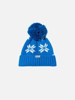 Blaue Jungenmütze mit norwegischem Muster