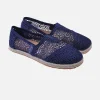 Blaue Makramee-Espadrillas