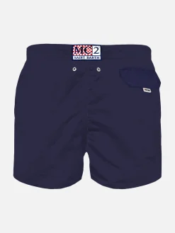 Blaue, marineblaue Badeshorts für Jungen aus hellem Stoff | Pantone® Sonderausgabe