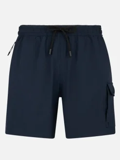 Blaue, marineblaue Herren-Badeshorts aus Komfort und Stretch
