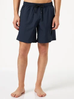 Blaue, marineblaue Herren-Badeshorts aus Komfort und Stretch