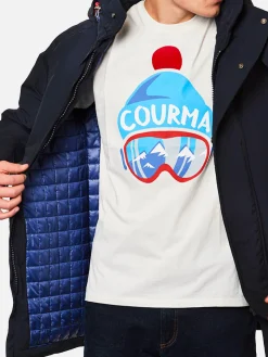 Blaue, marineblaue Kapuzen-Windjacke für Herren