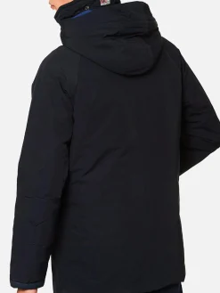 Blaue, marineblaue Kapuzen-Windjacke für Herren