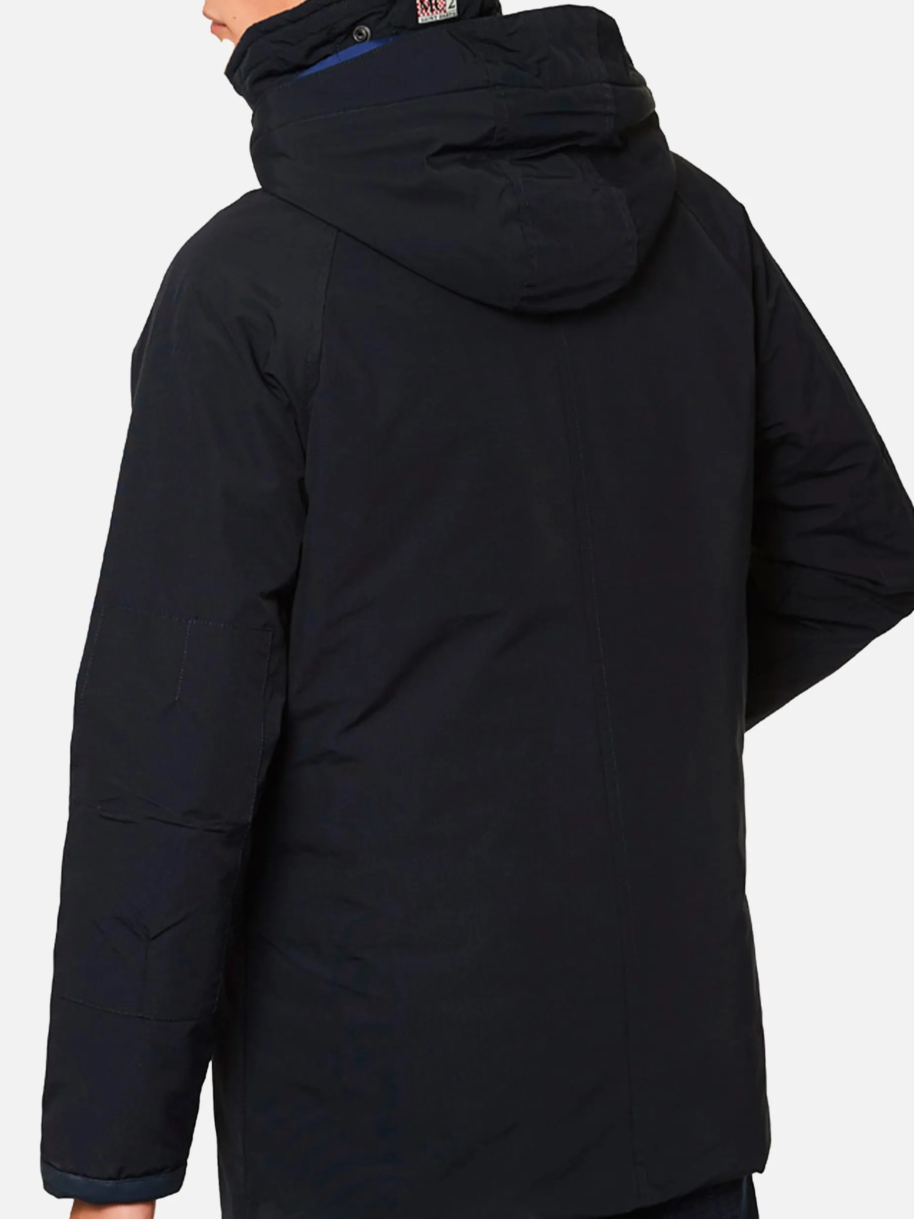 Blaue, marineblaue Kapuzen-Windjacke für Herren