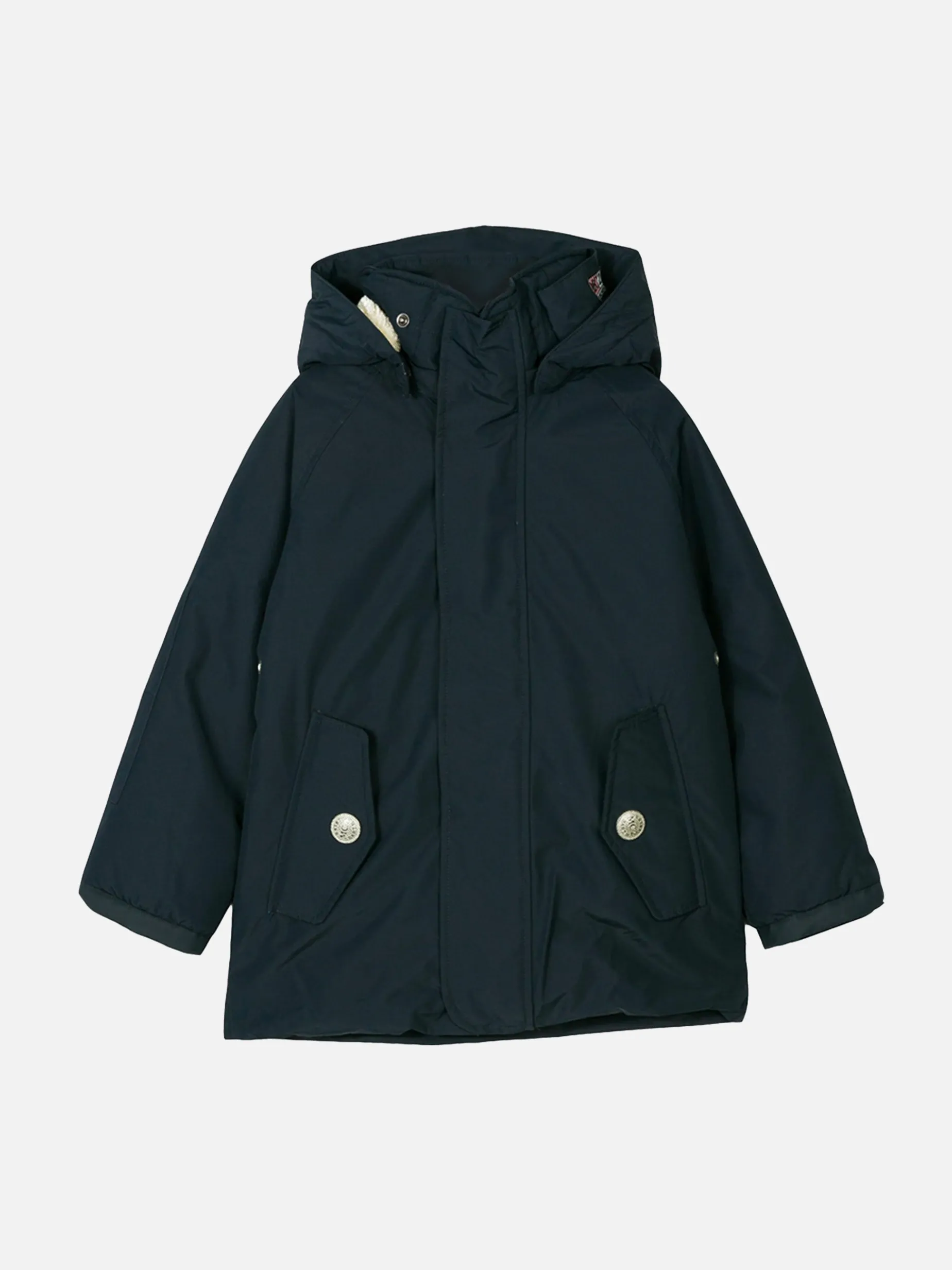 Blaue Parkajacke mit Kapuze für Jungen