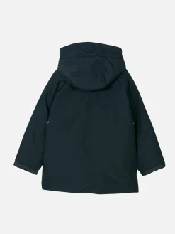 Blaue Parkajacke mit Kapuze für Jungen