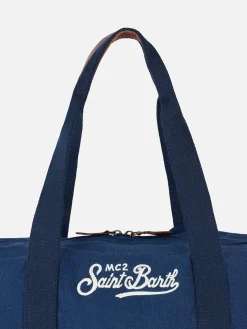 Blaue Reisetasche aus Leinen Jetleg
