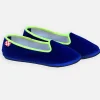 Blaue Samtpantoffeln Friulane