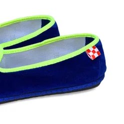 Blaue Samtpantoffeln Friulane