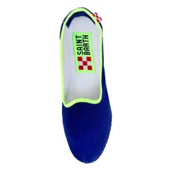 Blaue Samtpantoffeln Friulane