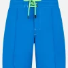 Blaue Surf-Badeshorts für Herren mit Komfort und Stretch