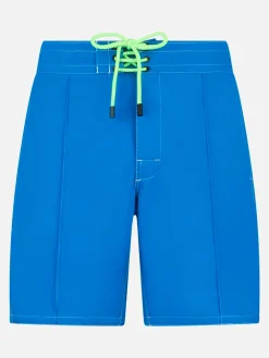 Blaue Surf-Badeshorts für Herren mit Komfort und Stretch