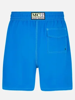 Blaue Surf-Badeshorts für Herren mit Komfort und Stretch