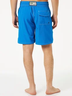 Blaue Surf-Badeshorts für Herren mit Komfort und Stretch