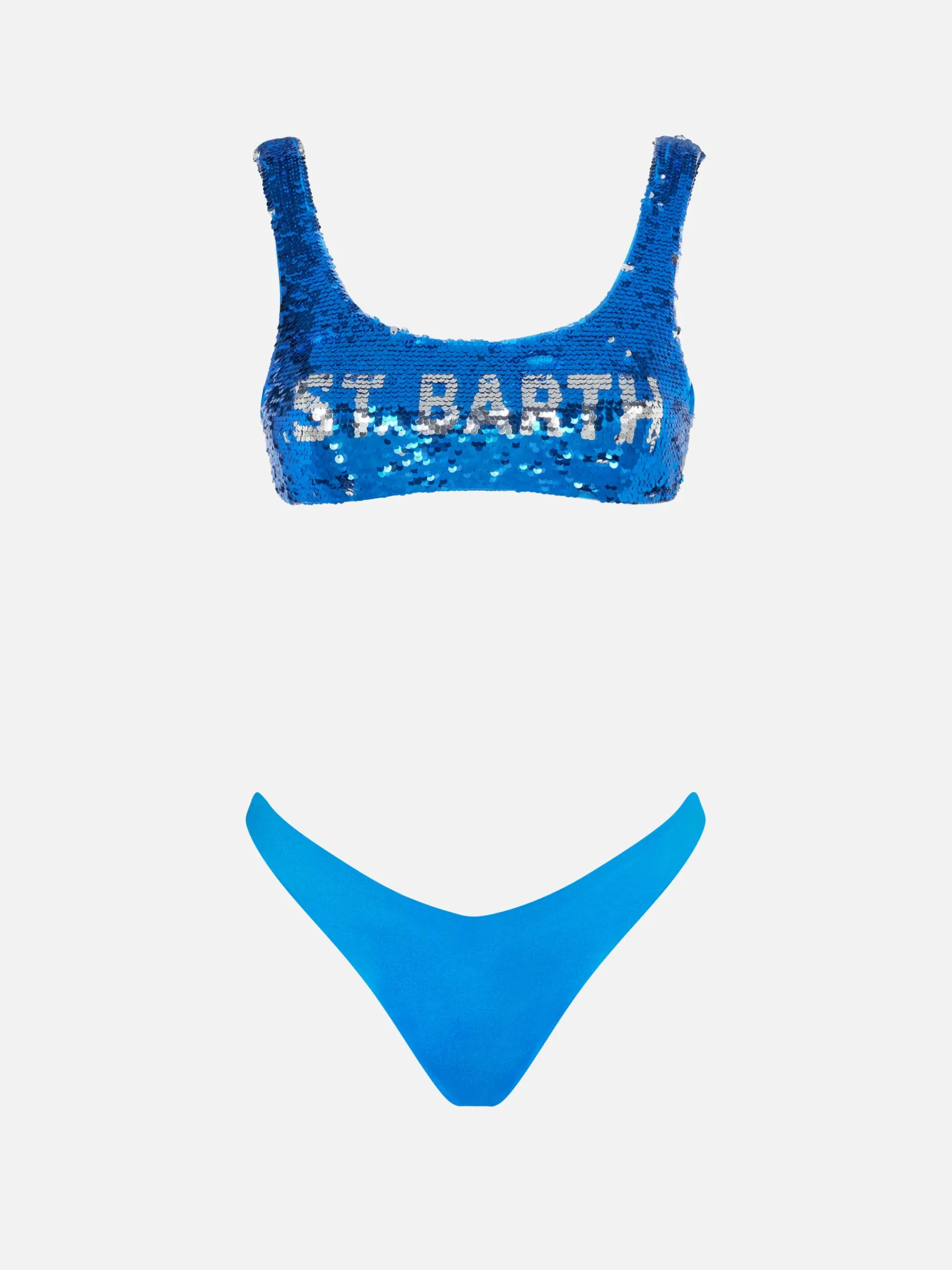 Blauer Bralette-Bikini für Damen