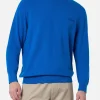 Blauer Herrenpullover aus Kaschmirmischung mit Rundhalsausschnitt Regent