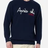 Blauer Herrenpullover Heron mit St. Barth Après-Ski-Stickerei