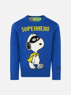 Blauer Jungenpullover mit Snoopy-Superhelden-Aufdruck | SNOOPY – PEANUTS™ SONDEREDITION